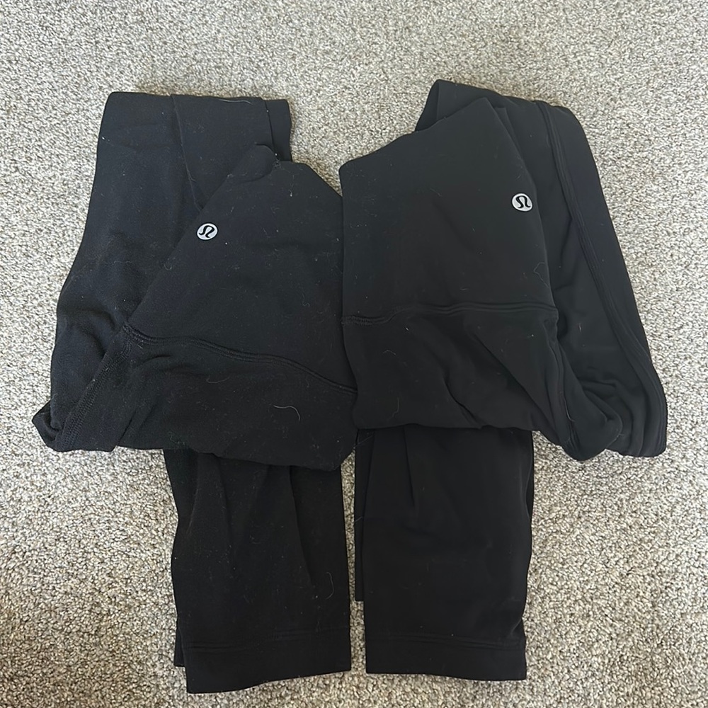Lululemon Align 25” Leggings Black both pairs Size 2